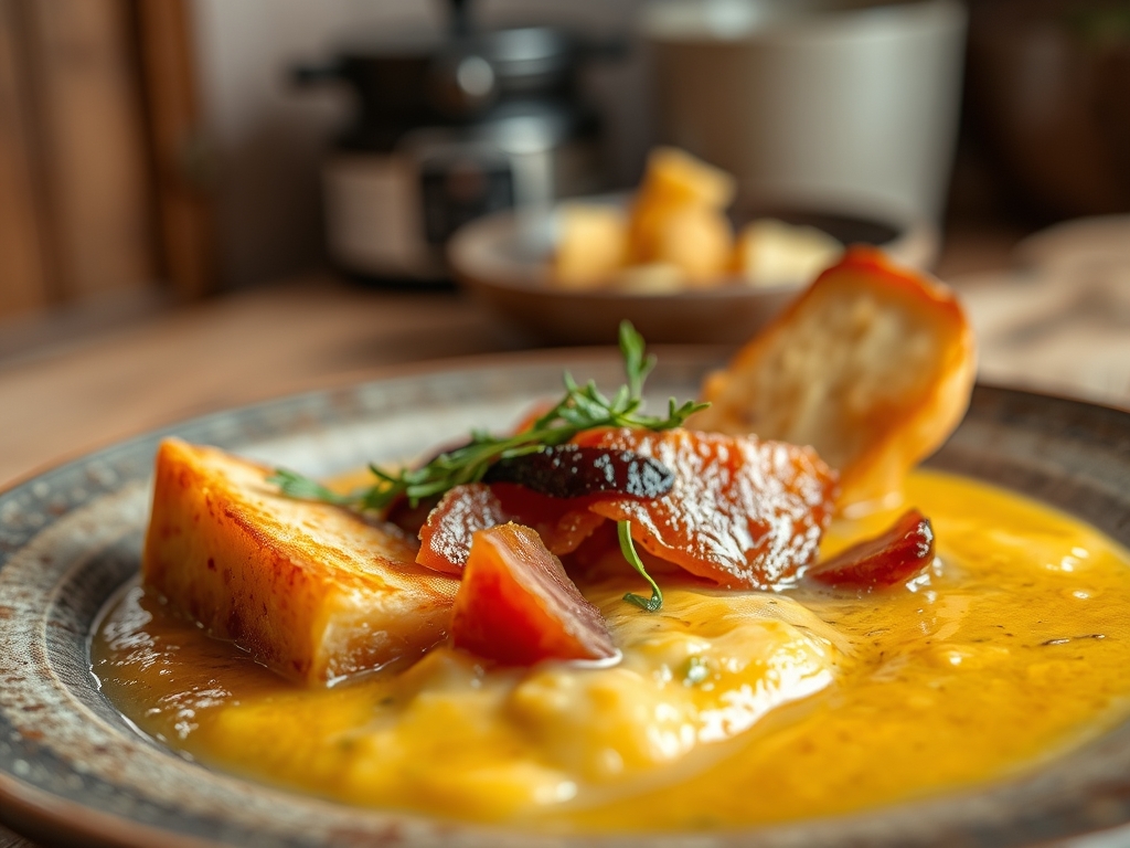Brotsuppe mit Speck