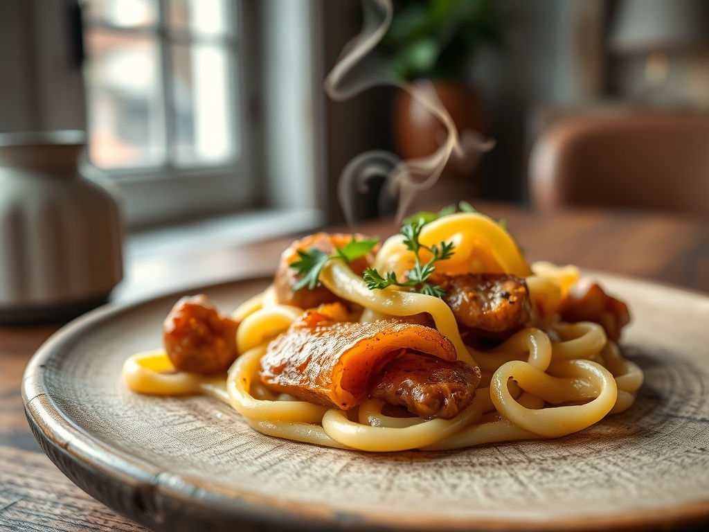 Nudel Eintopf mit Wurst